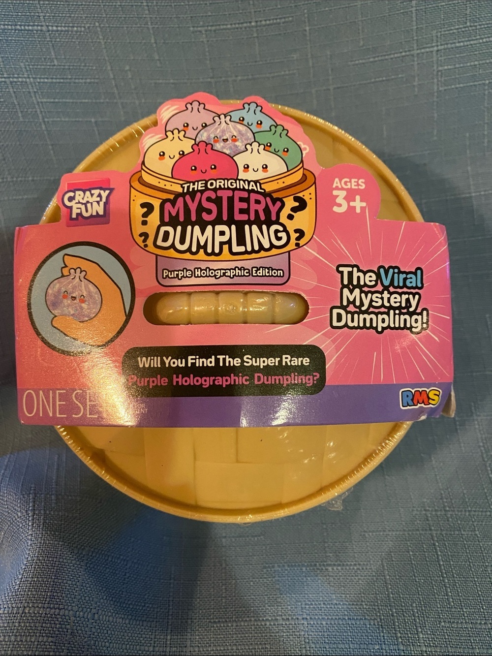 RMS Authentic Mystery Dumpling Purple Holographic Edition Fidget Squishy Bun Toy